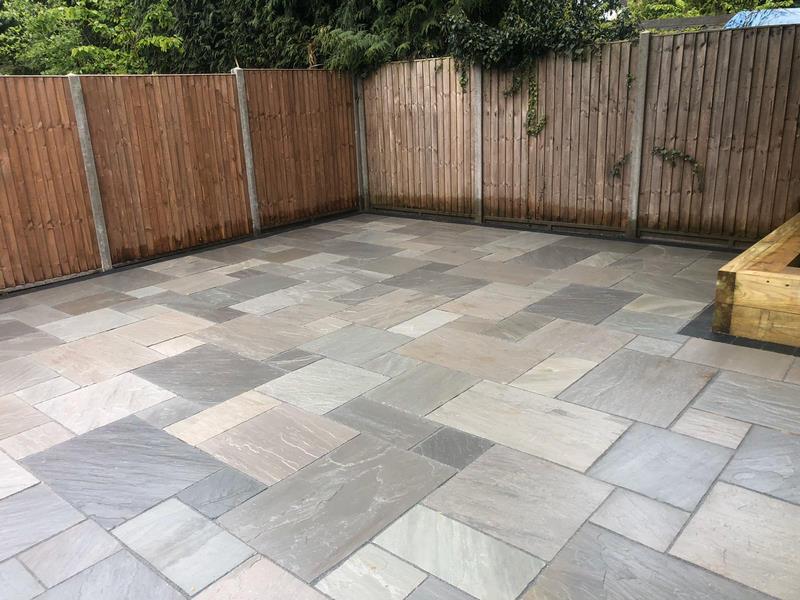 Completed paving and patio work